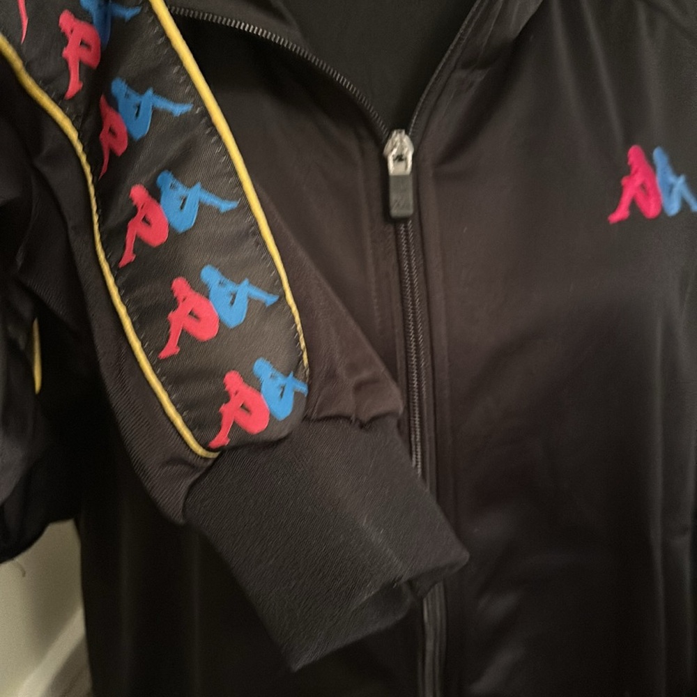Kappa Jacket bandu X Large Black Full Zip Pockets Track Warm Up Soccer unisex - Picture 2 of 13